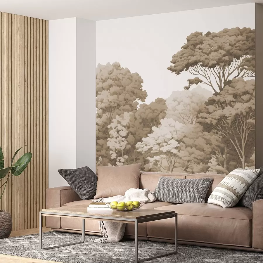 murales de pared Coronas forestales w04044v1