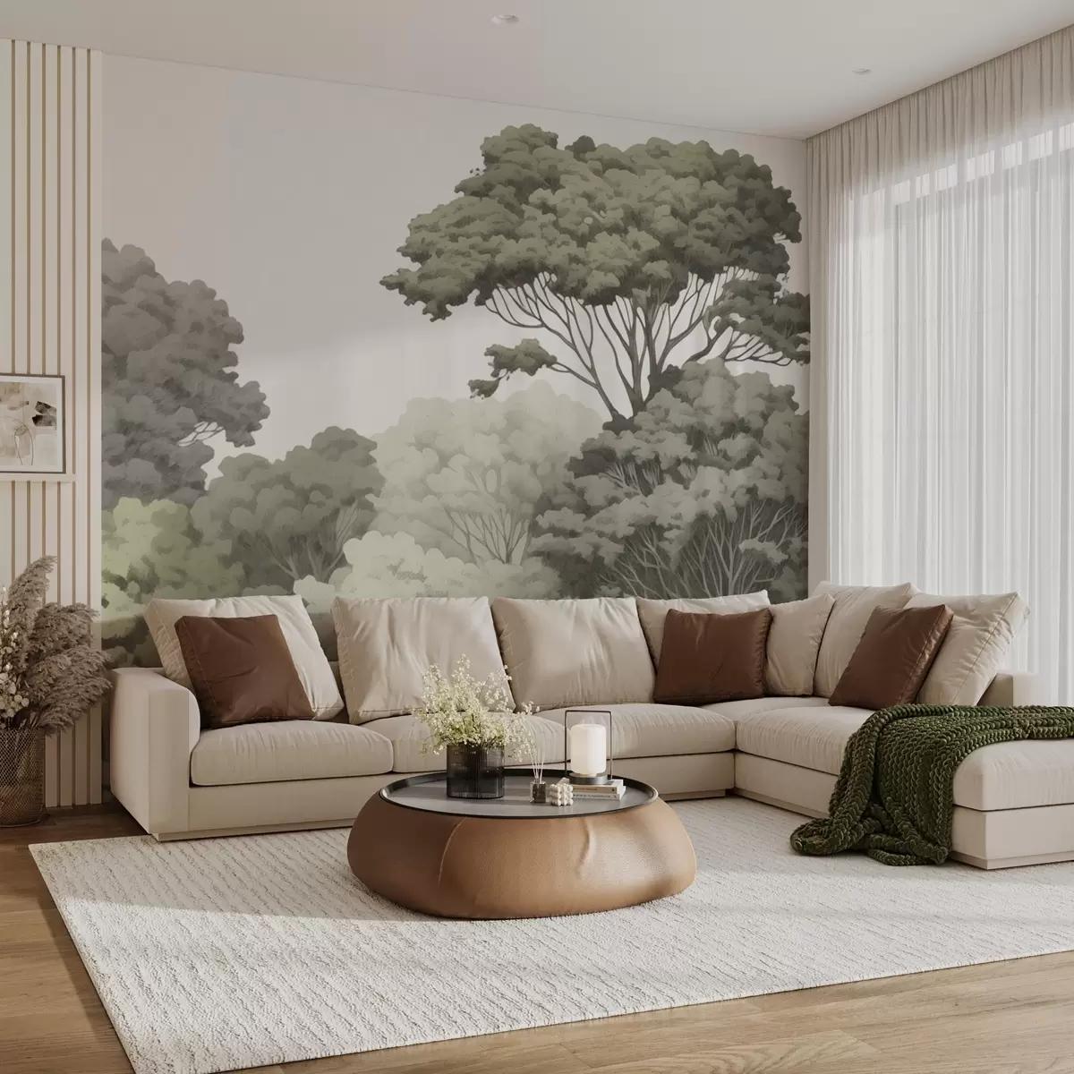 murales de pared Coronas forestales w04044v2