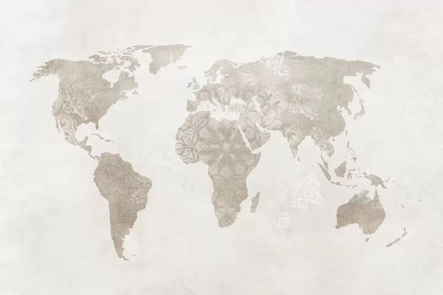 murales de pared Mapamundi con motivo w03954