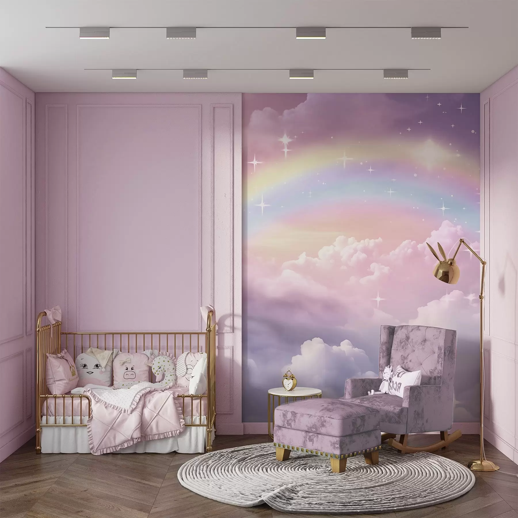 murales de pared Arco iris en las nubes w04146