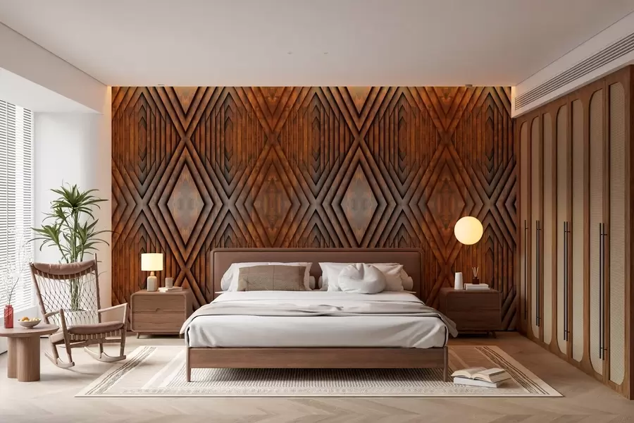 murales de pared imitación de paneles de madera w04168v1