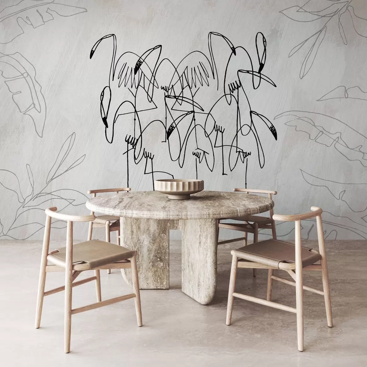 murales de pared Flamingo w04233