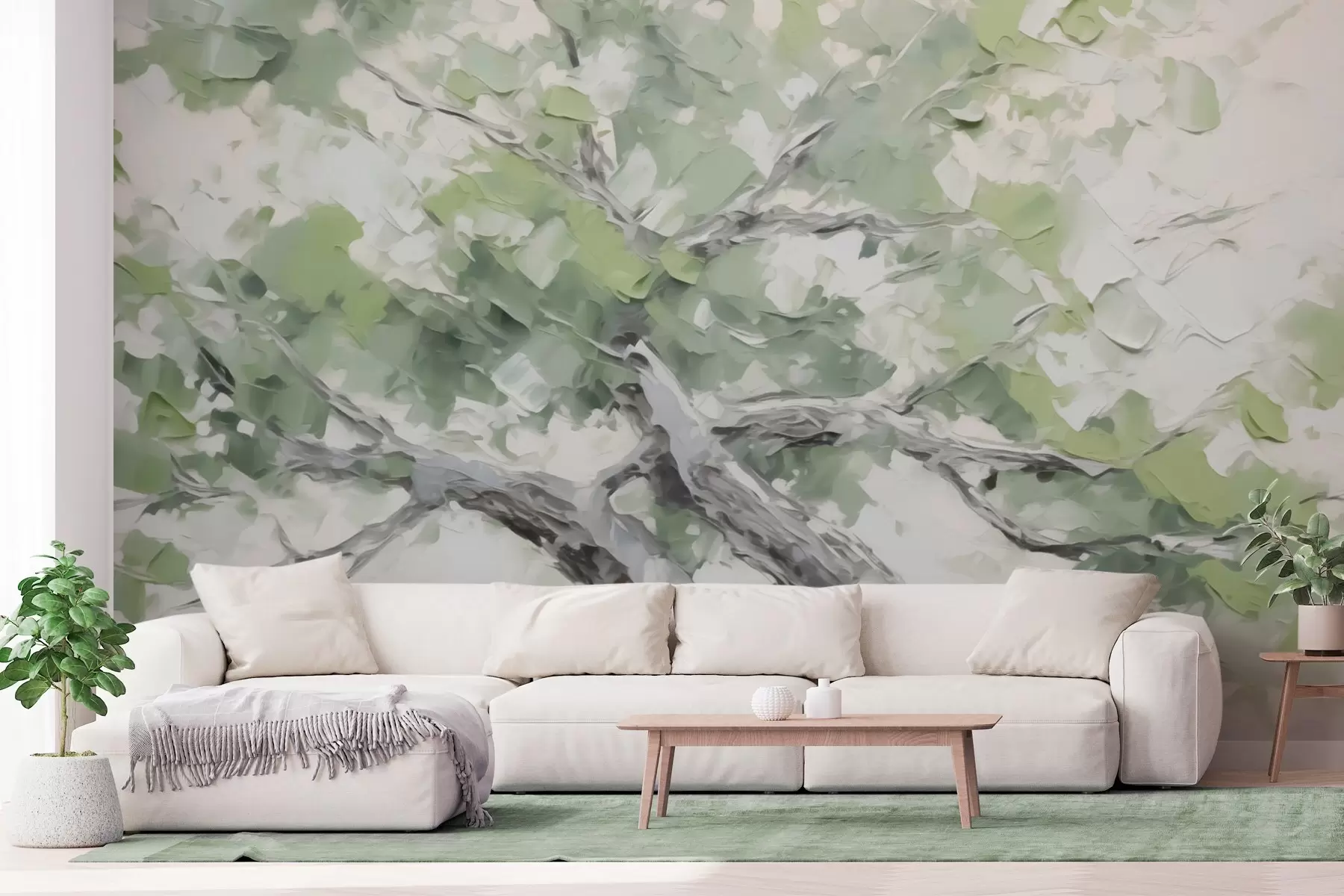 murales de pared Pintura imitación árbol w04292