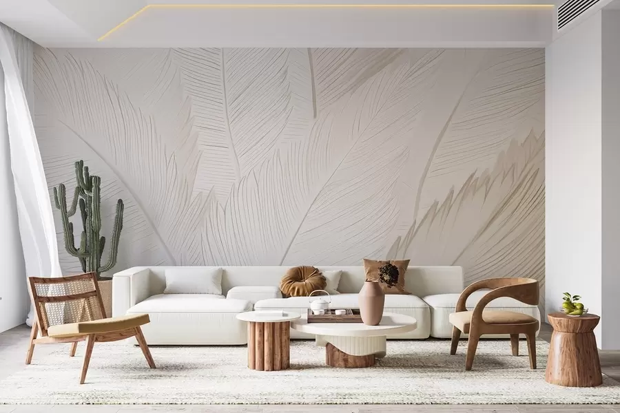 murales de pared Plumas esponjosas w04289