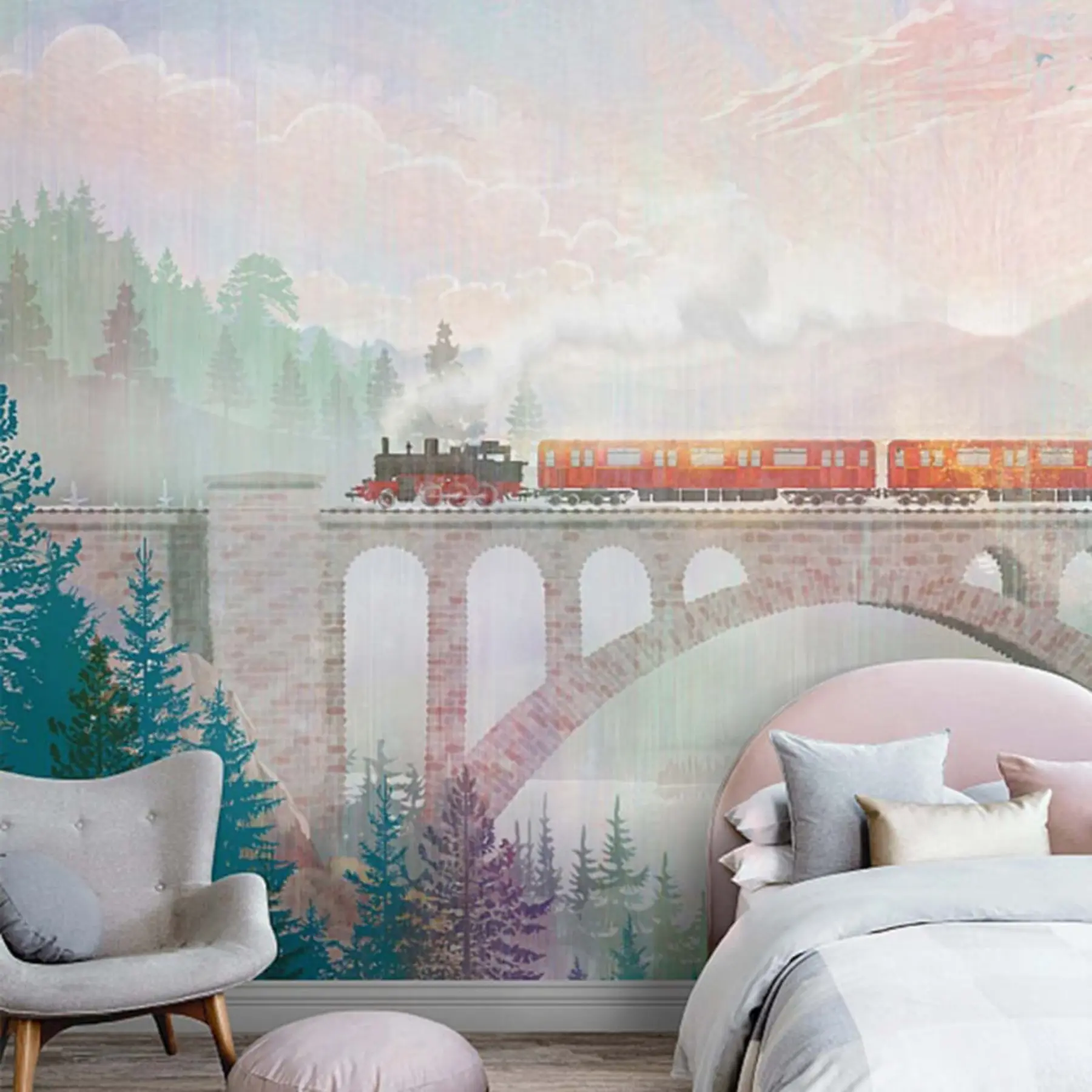 murales de pared Tren, pintura de arte y pintura u64350