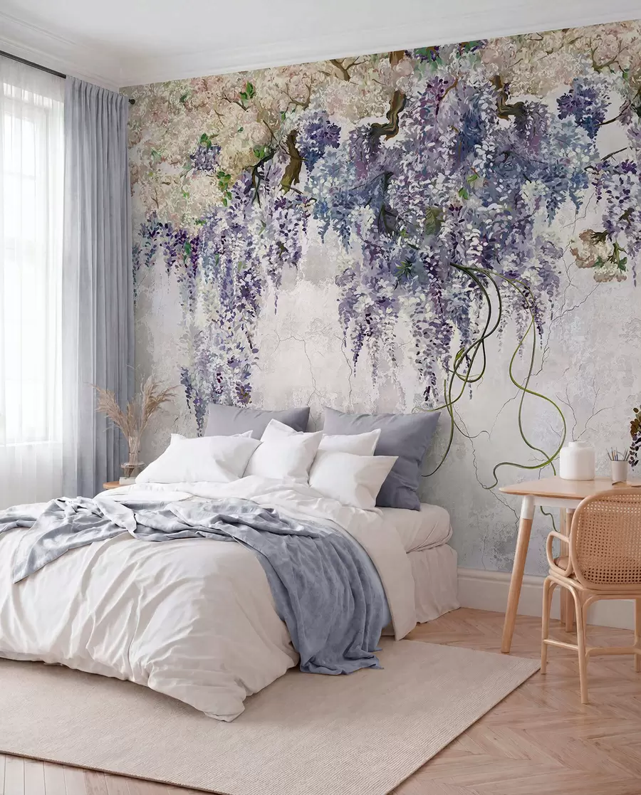 murales de pared Ramas de lilas Boho u71720