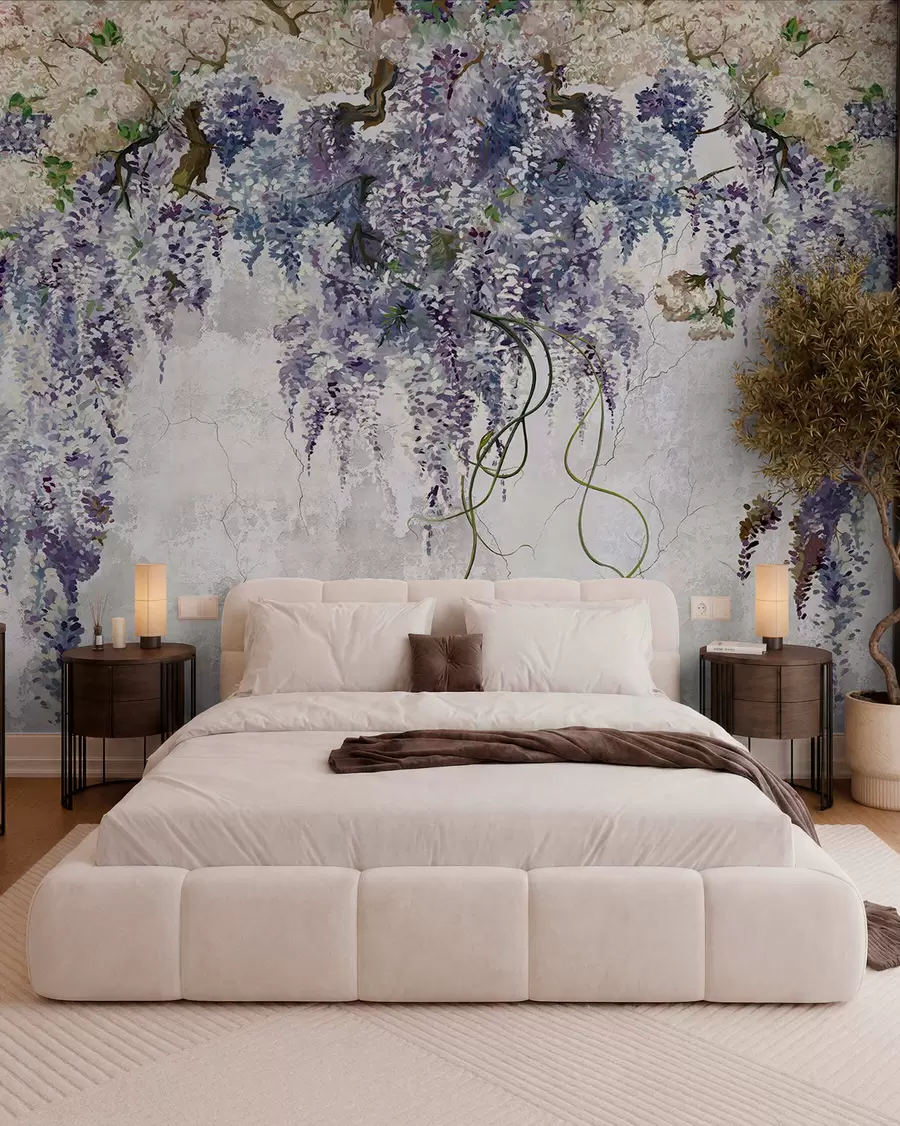 murales de pared Ramas de lilas Boho u71720