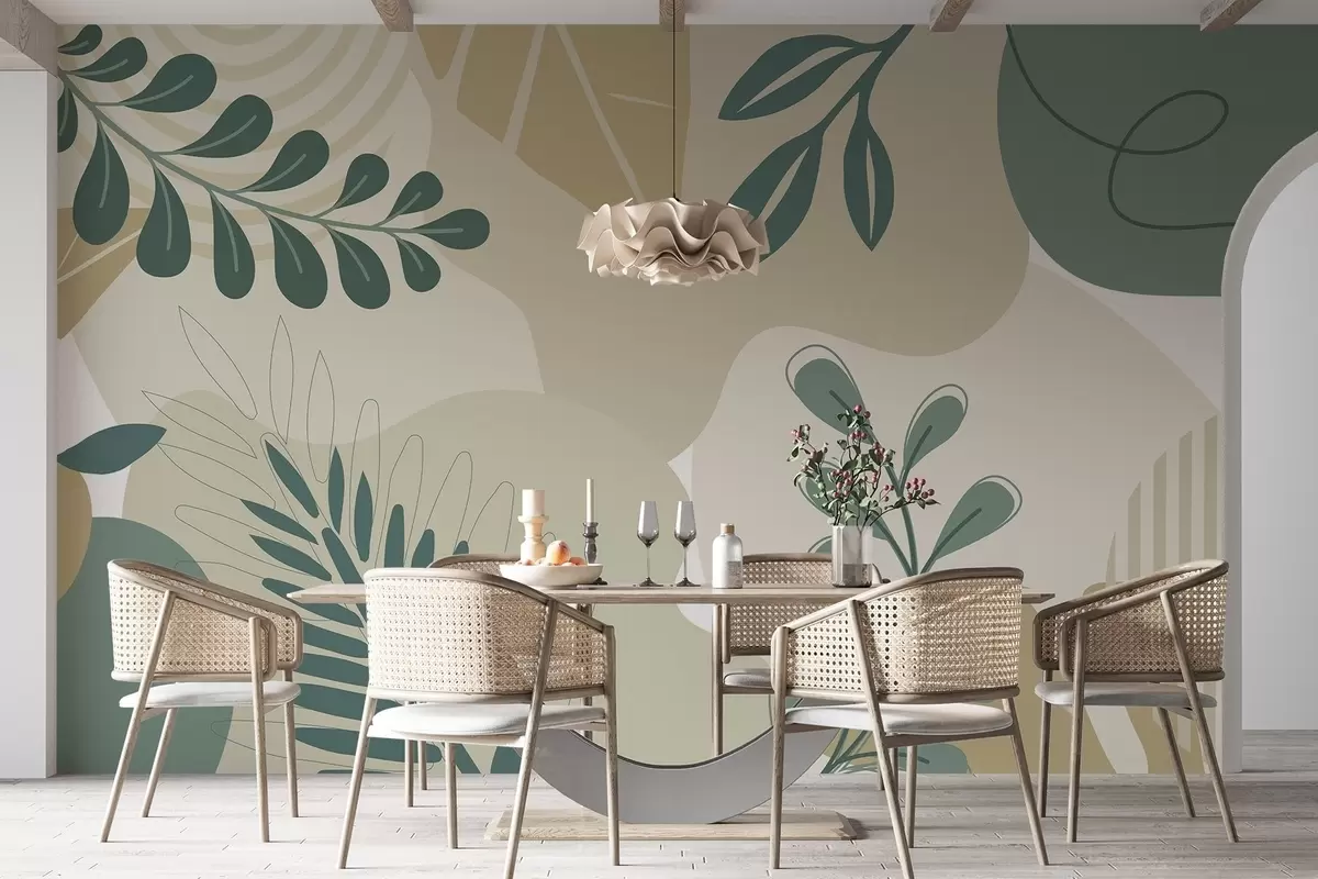 Murales de pared Abstracción, hojas w04366v2 murales de pared Abstracción, hojas w04366v2