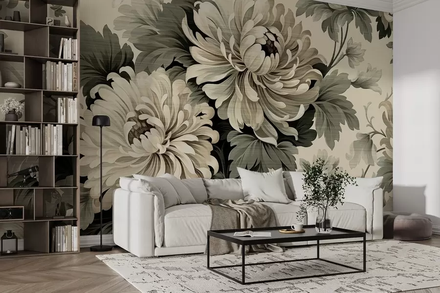 murales de pared Crisantemo en flor w04367
