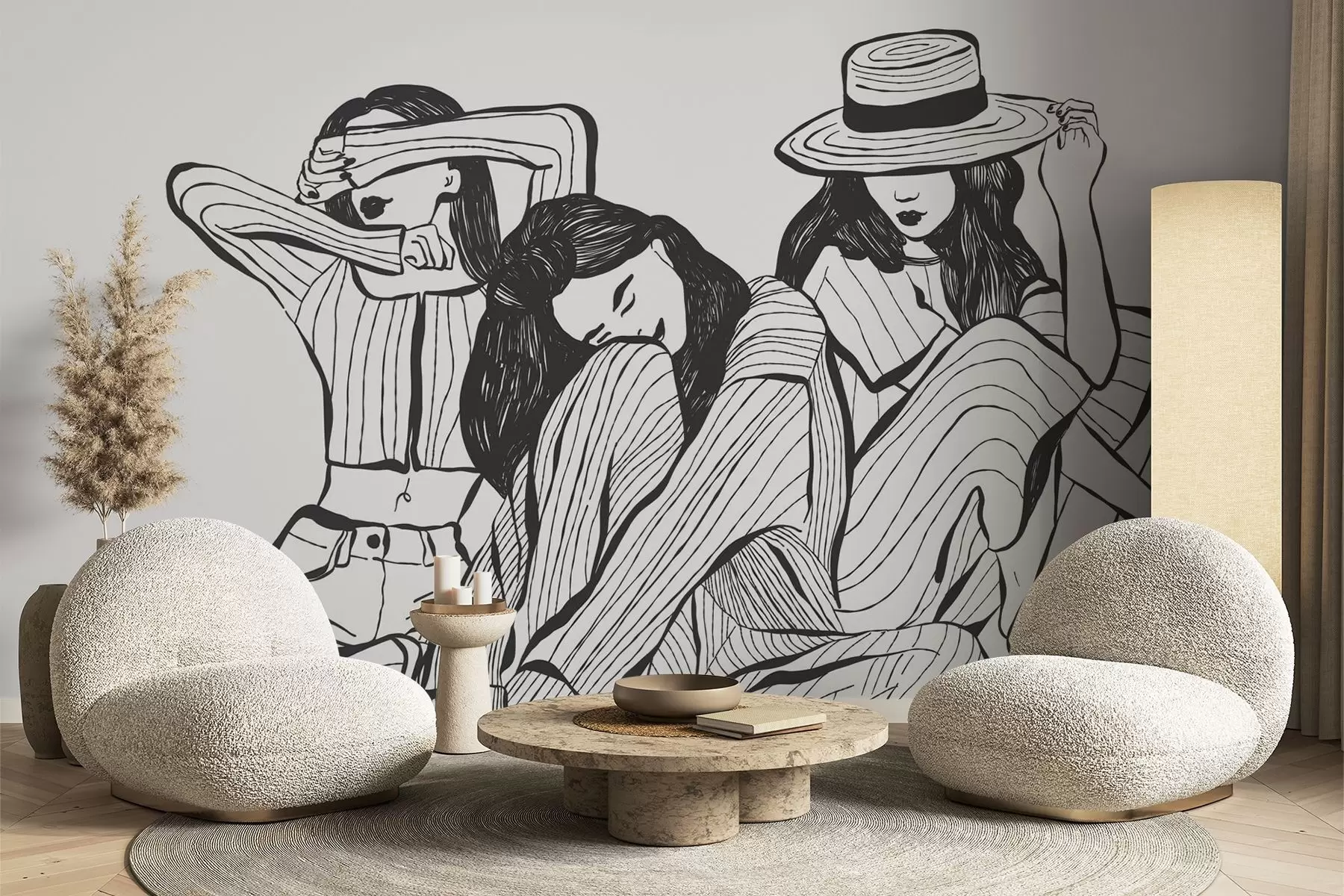 murales de pared Chicas w04384