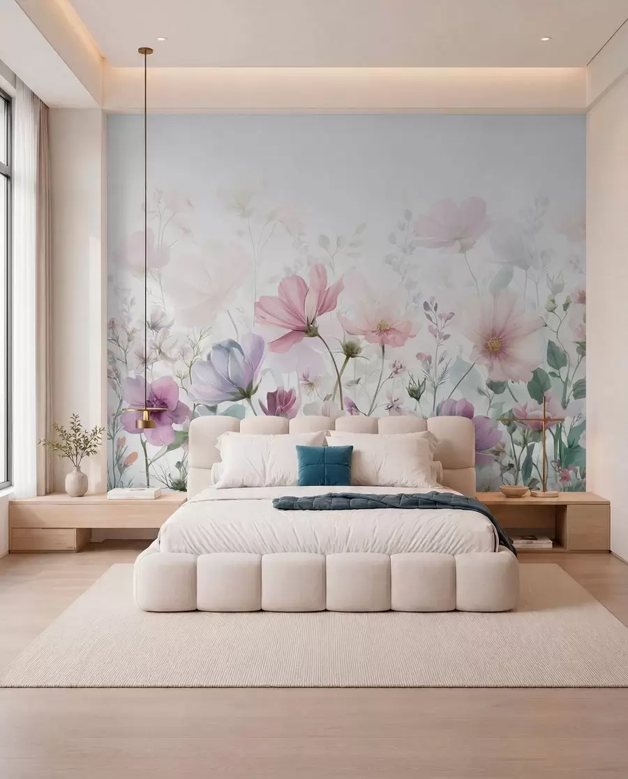 murales de pared delicadas flores silvestres w04171