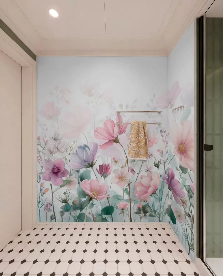 murales de pared delicadas flores silvestres w04171