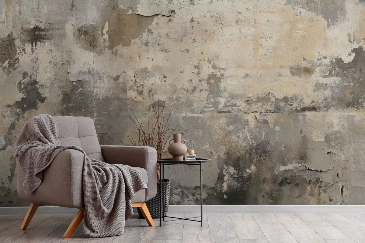 murales de pared imitación de una pared antigua con textura w04311