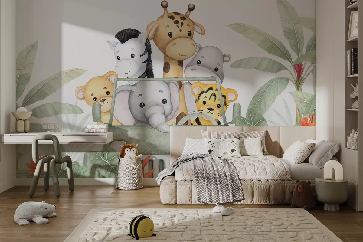 murales de pared Animales simpáticos en los trópicos w04413