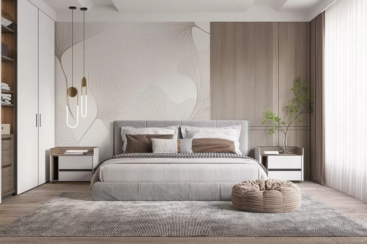 murales de pared Hojas de ginkgo transparentes w04433v1