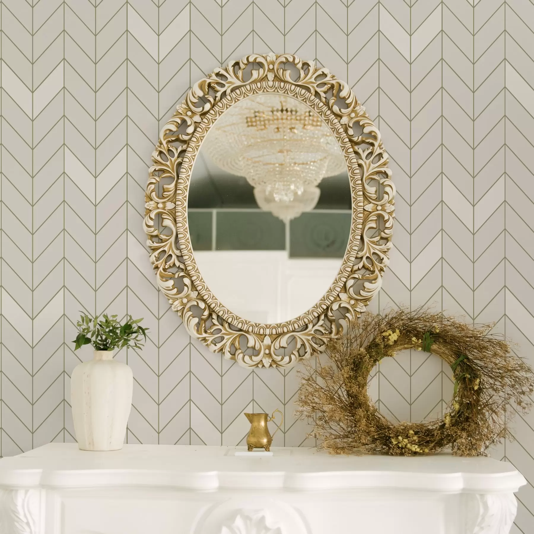 murales de pared Motivo geométrico de líneas finas a00487