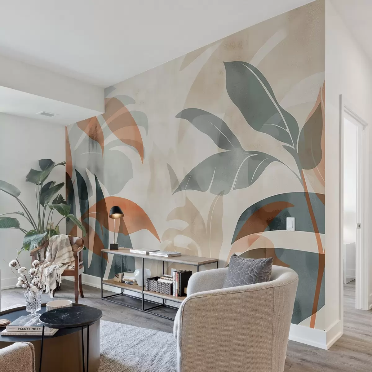 murales de pared Hojas de palma w04482