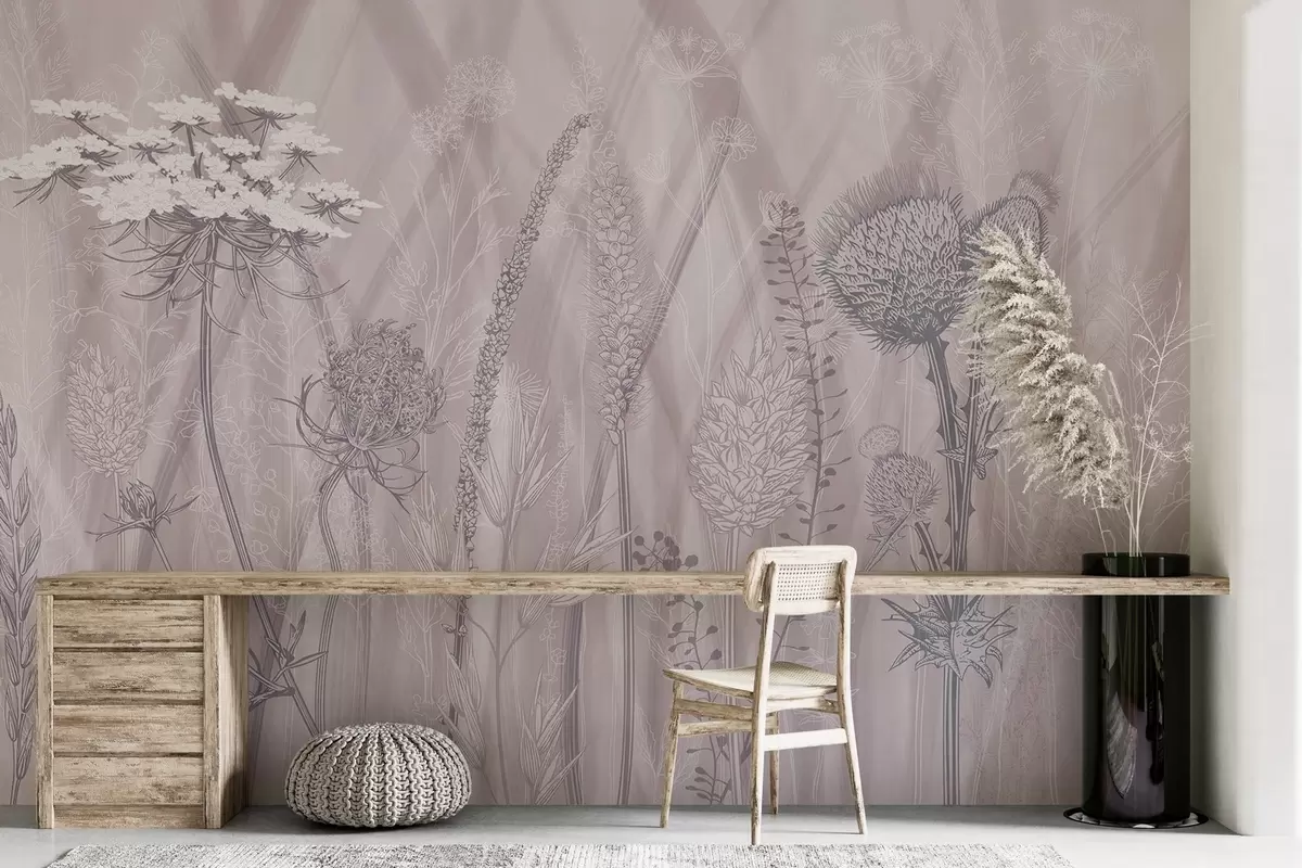 murales de pared Hierbas y herbarios w04473v2