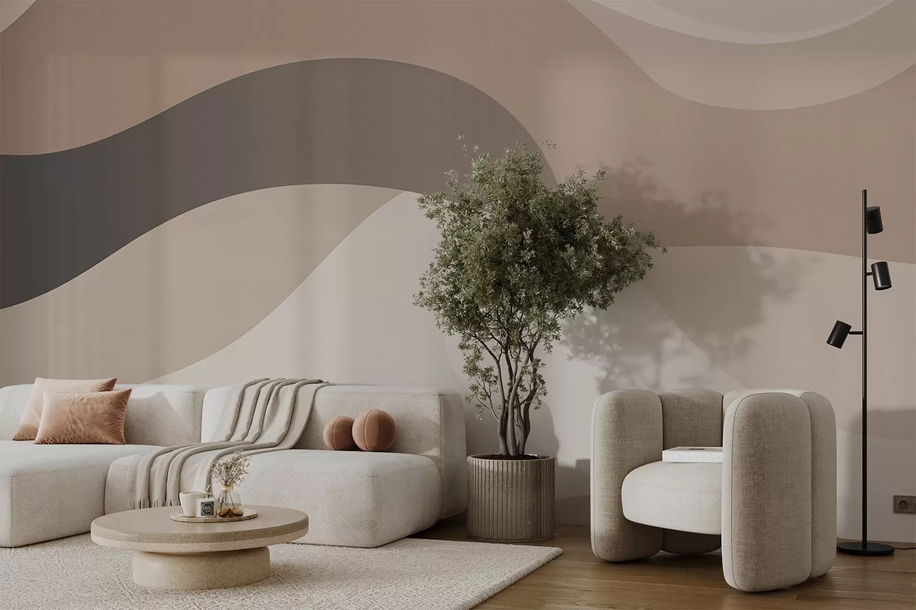 murales de pared Ondas abstractas w04543