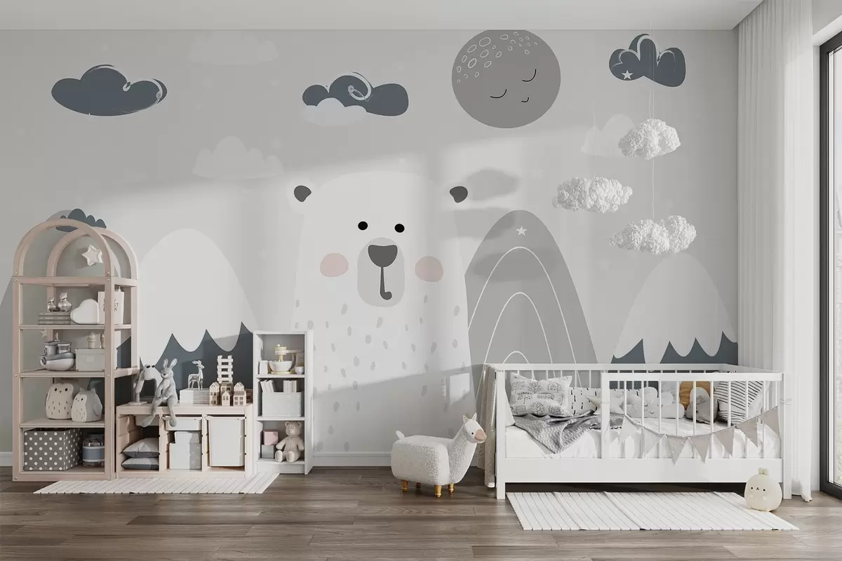 murales de pared Oso en las montañas w04586