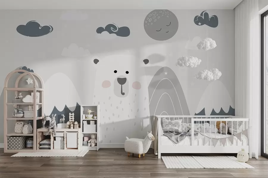 murales de pared Oso en las montañas w04586