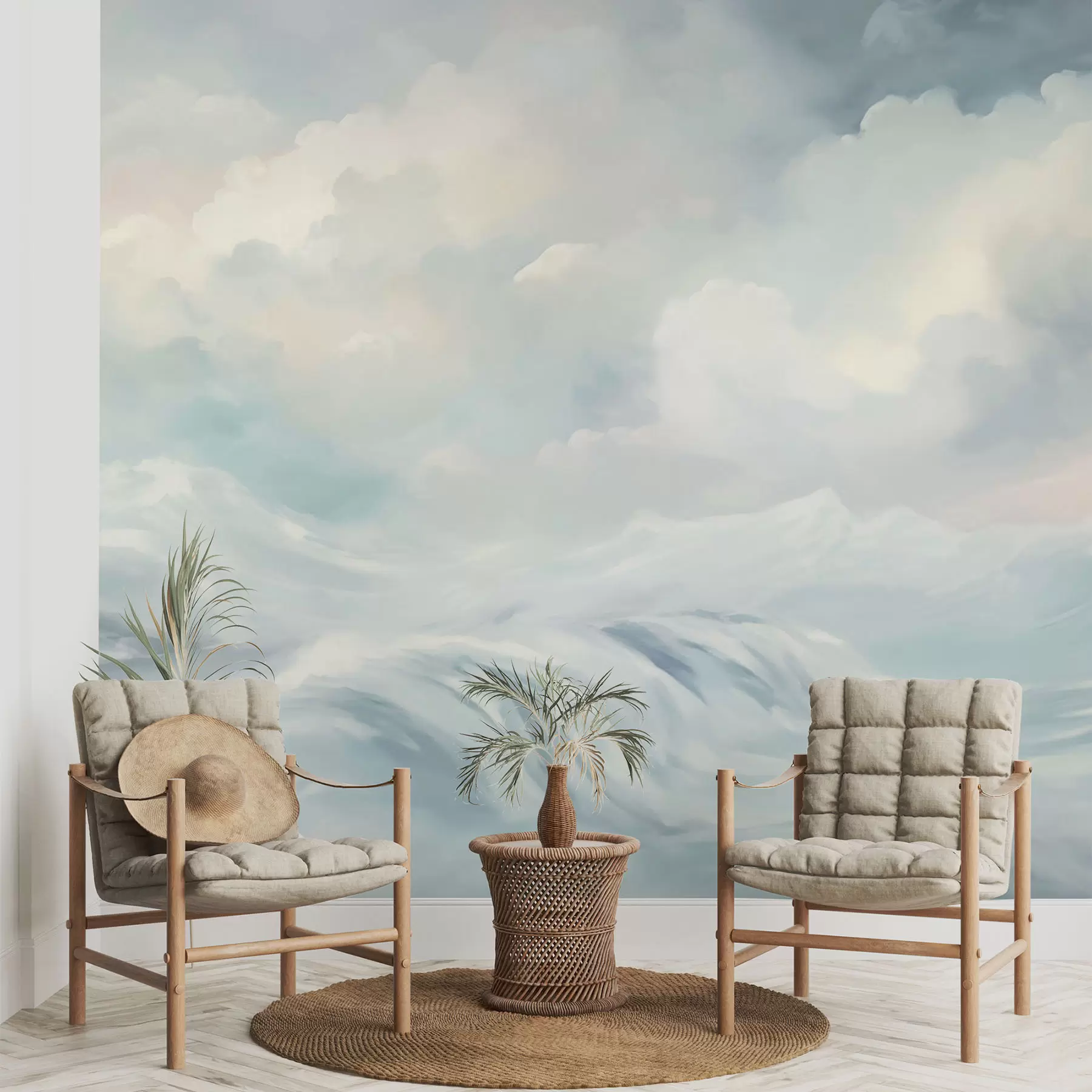 murales de pared Nubes y mar w04598