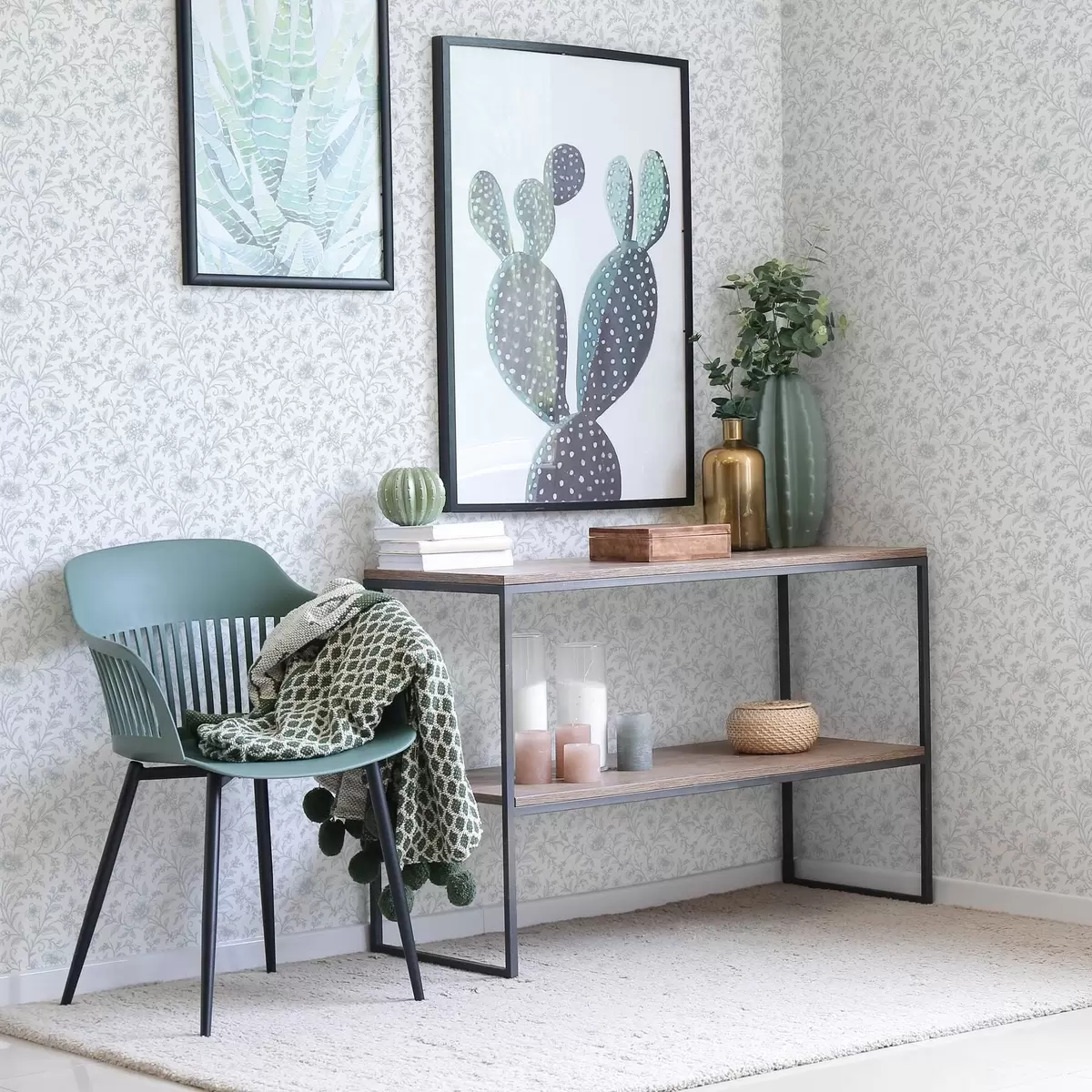 Papel pintado Delicadas flores dibujadas con trazos finos sobre un fondo blanco roto a00576