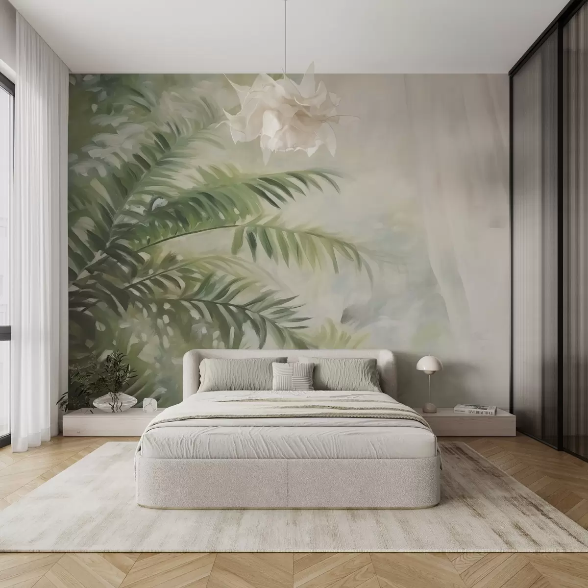 murales de pared Hojas de helecho w04655