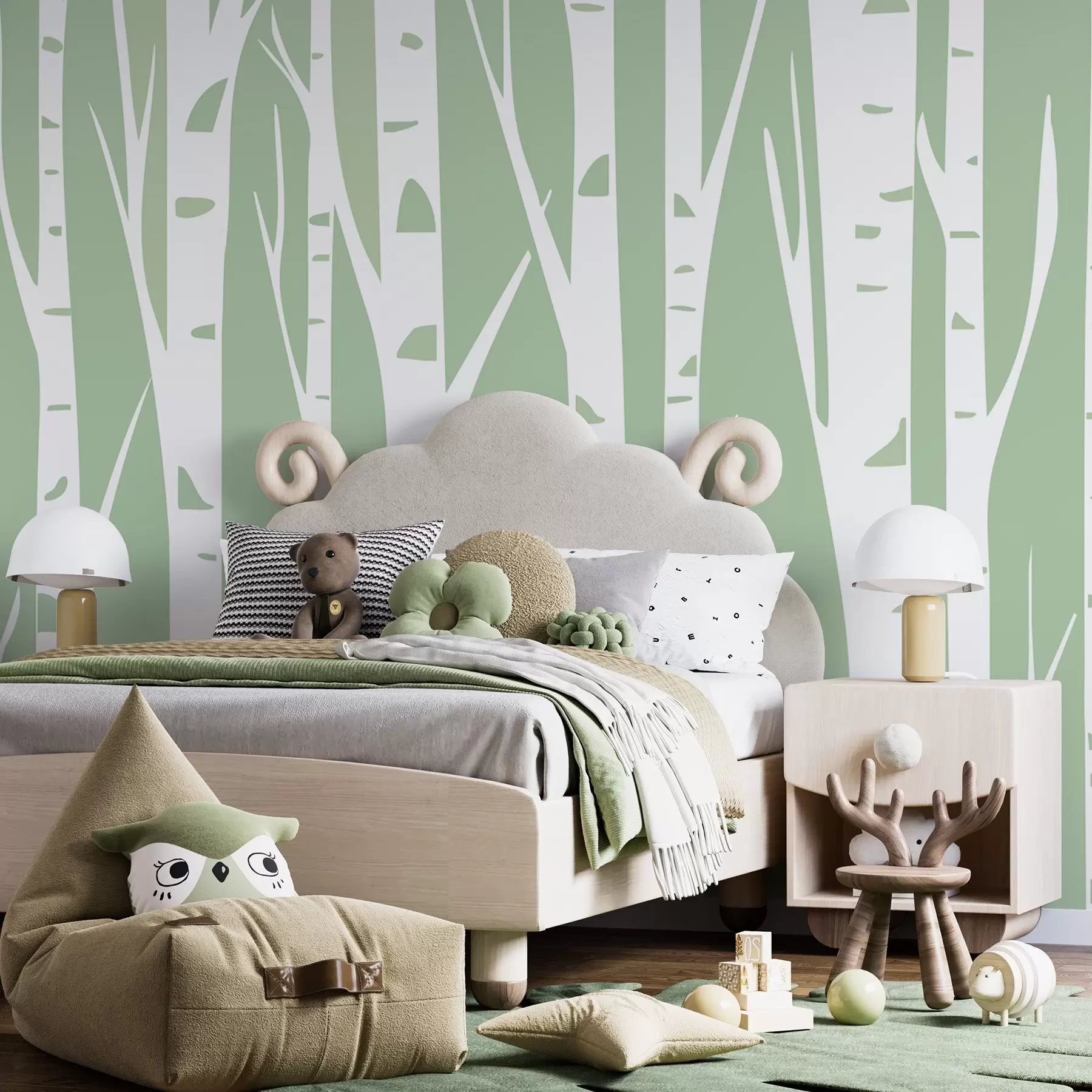 murales de pared Bosque de abedules w04658