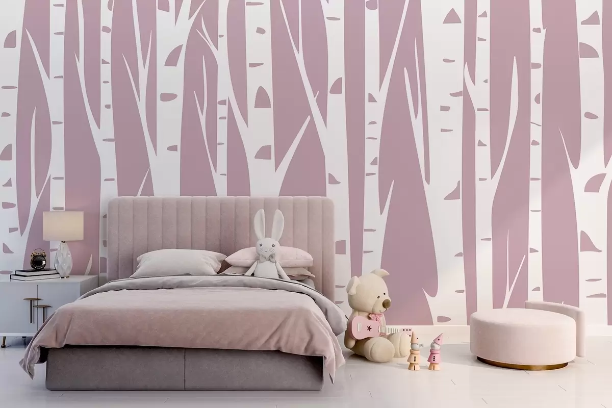 murales de pared Bosque de abedules w04658v2
