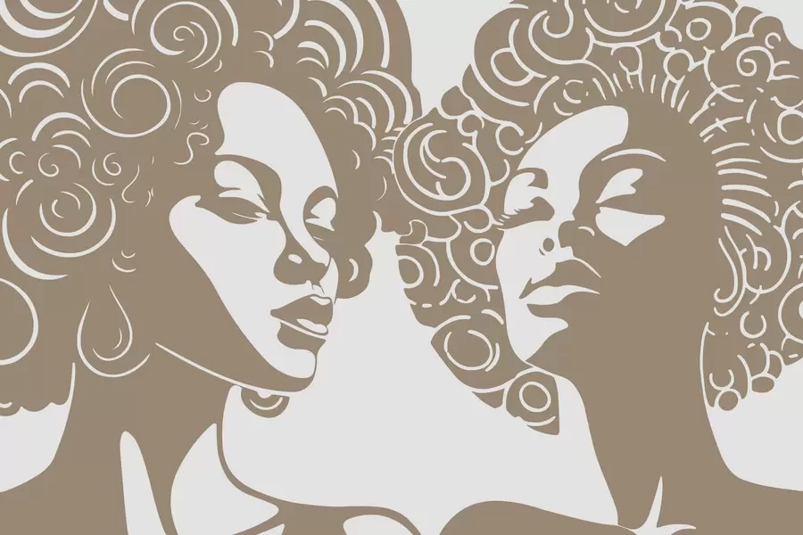 murales de pared Dos chicas w04688