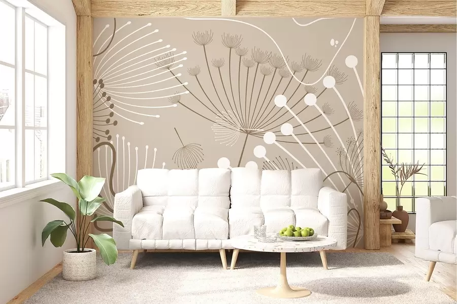murales de pared flores abstractas w04702