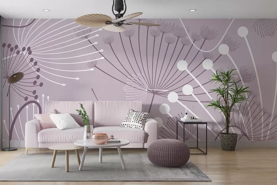 murales de pared flores abstractas w04702v2