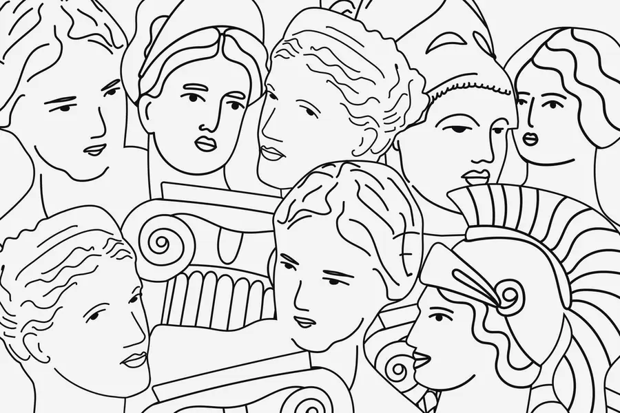 murales de pared Rostros antiguos w04728