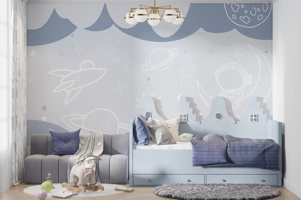 murales de pared Aventuras espaciales w04740v1