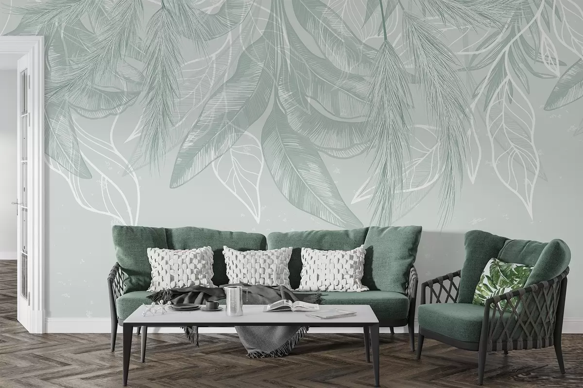 murales de pared Hojas colgantes w04747v3