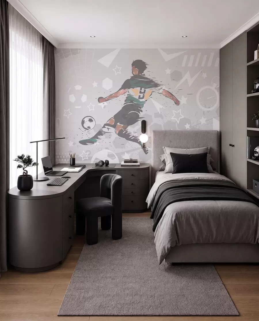 murales de pared Futbolista, deportes w04763