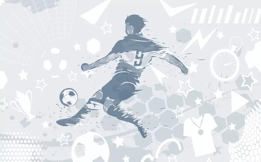 murales de pared Futbolista, deportes w04763v1