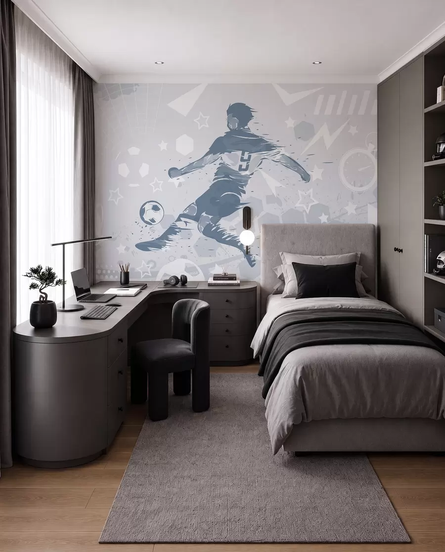 murales de pared Futbolista, deportes w04763v1
