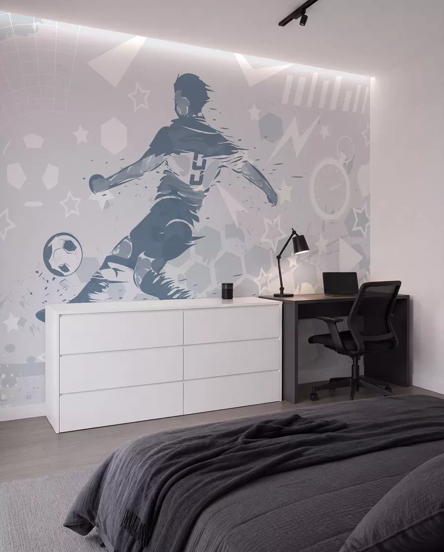 murales de pared Futbolista, deportes w04763v1