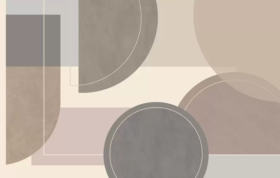 murales de pared geometría moderna en colores naturales w04811