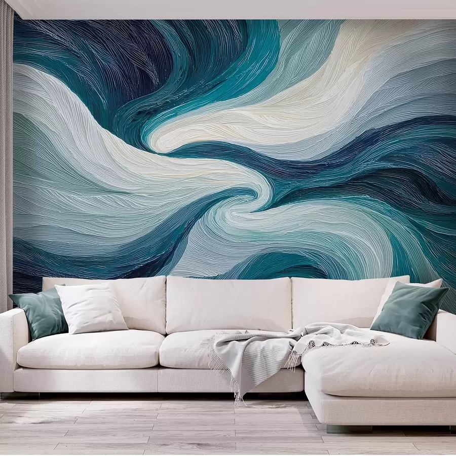 Murales de pared Agua y viento abstractos en tonos fríos w09453 murales de pared Agua y viento abstractos en tonos fríos w09453