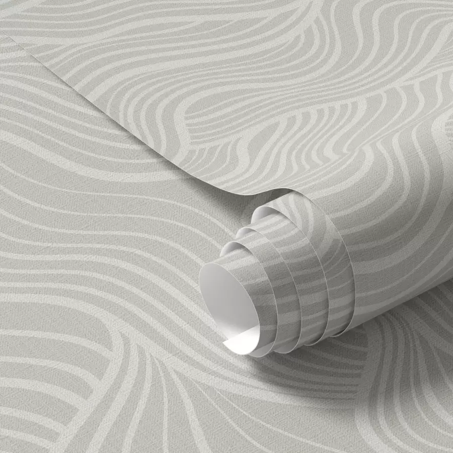 murales de pared Olas sobre fondo gris oliva con textura de tela a00681