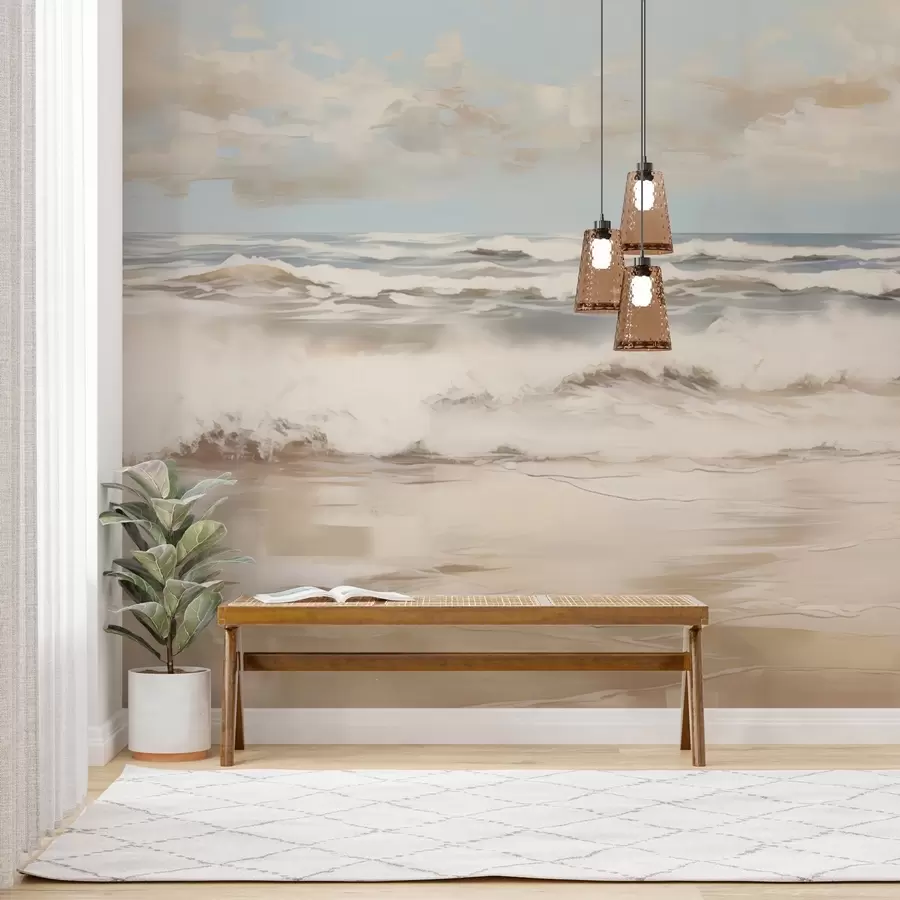 Murales de pared Paisaje marino en tonos pastel w04836 murales de pared Paisaje marino en tonos pastel w04836