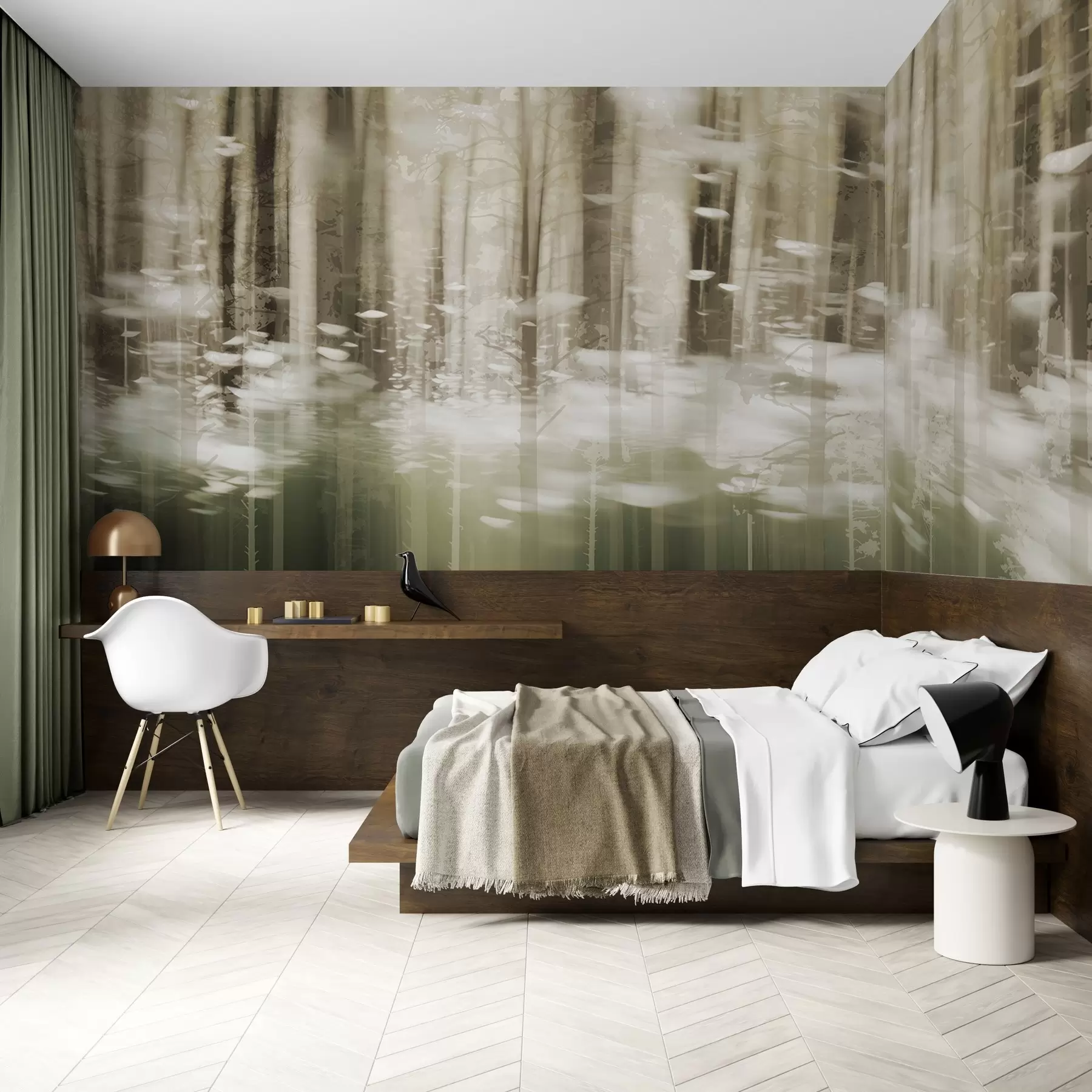 Murales de pared Troncos de árboles estilizados en colores pastel w04844 murales de pared Troncos de árboles estilizados en colores pastel w04844