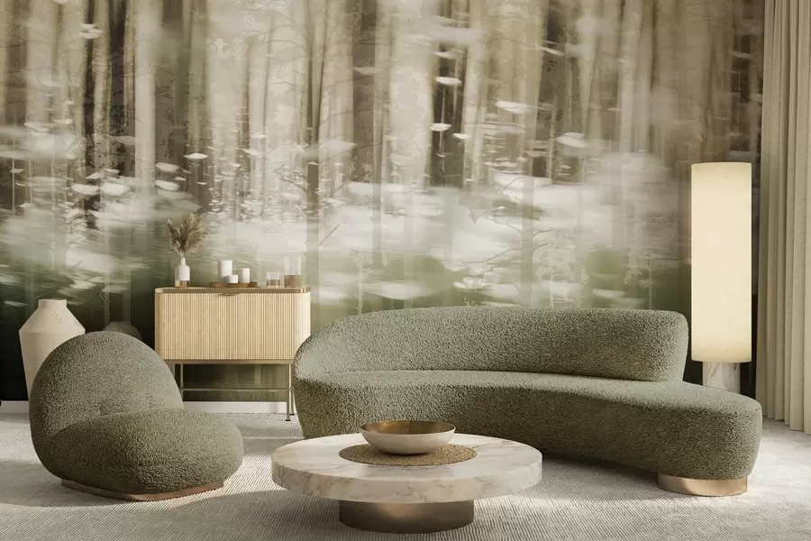 Murales de pared Troncos de árboles estilizados en colores pastel w04844 murales de pared Troncos de árboles estilizados en colores pastel w04844