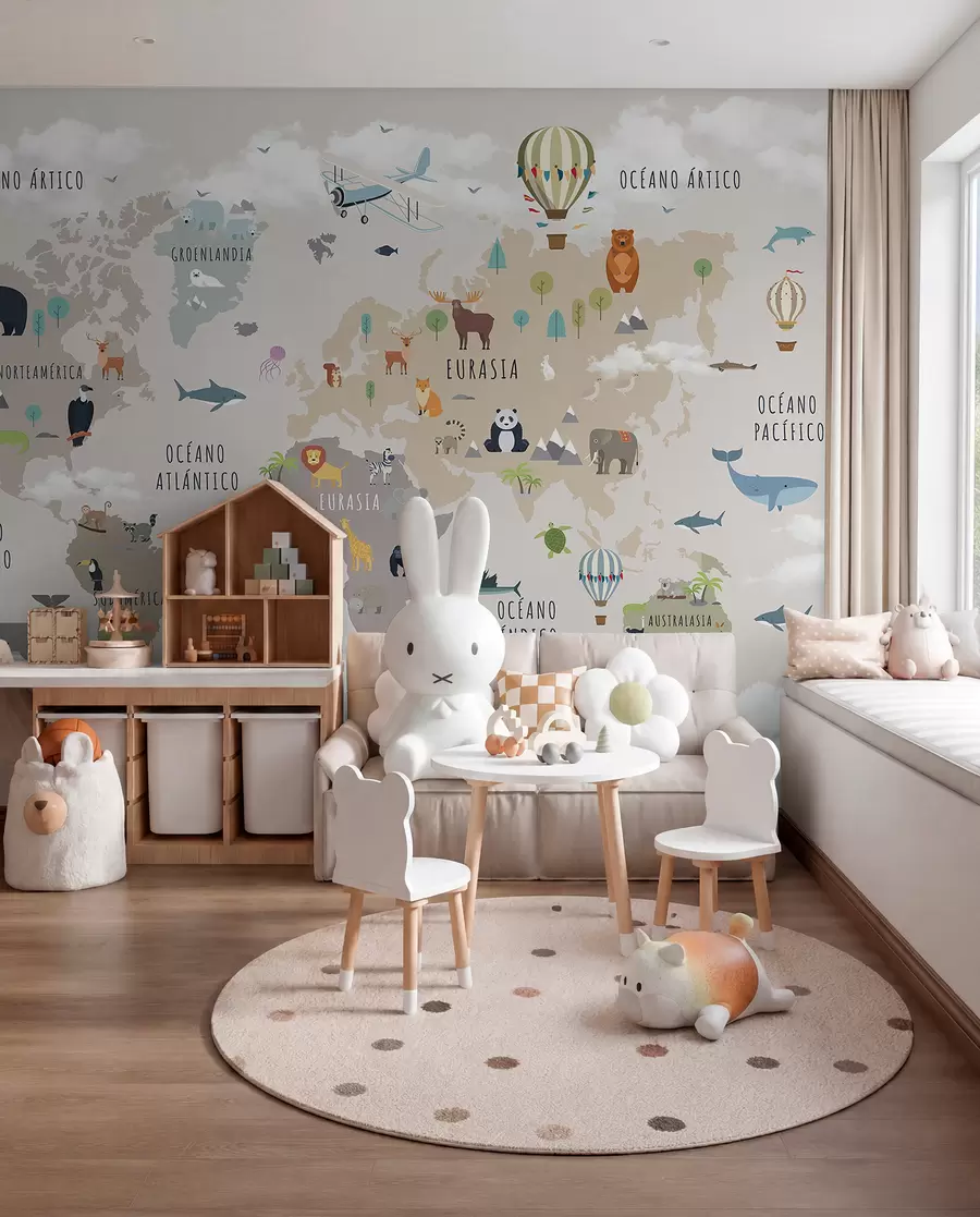 murales de pared Atlas animal en español c00002es