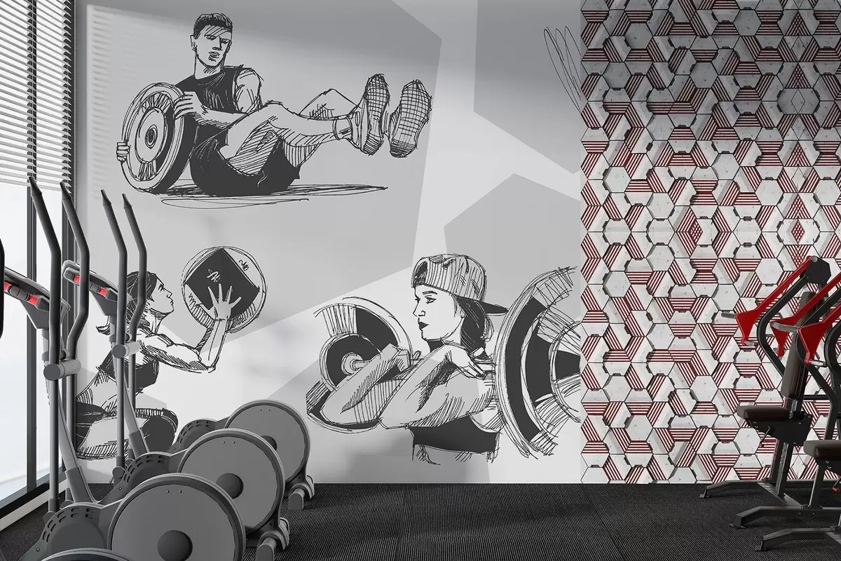 murales de pared Atletas w04909v2