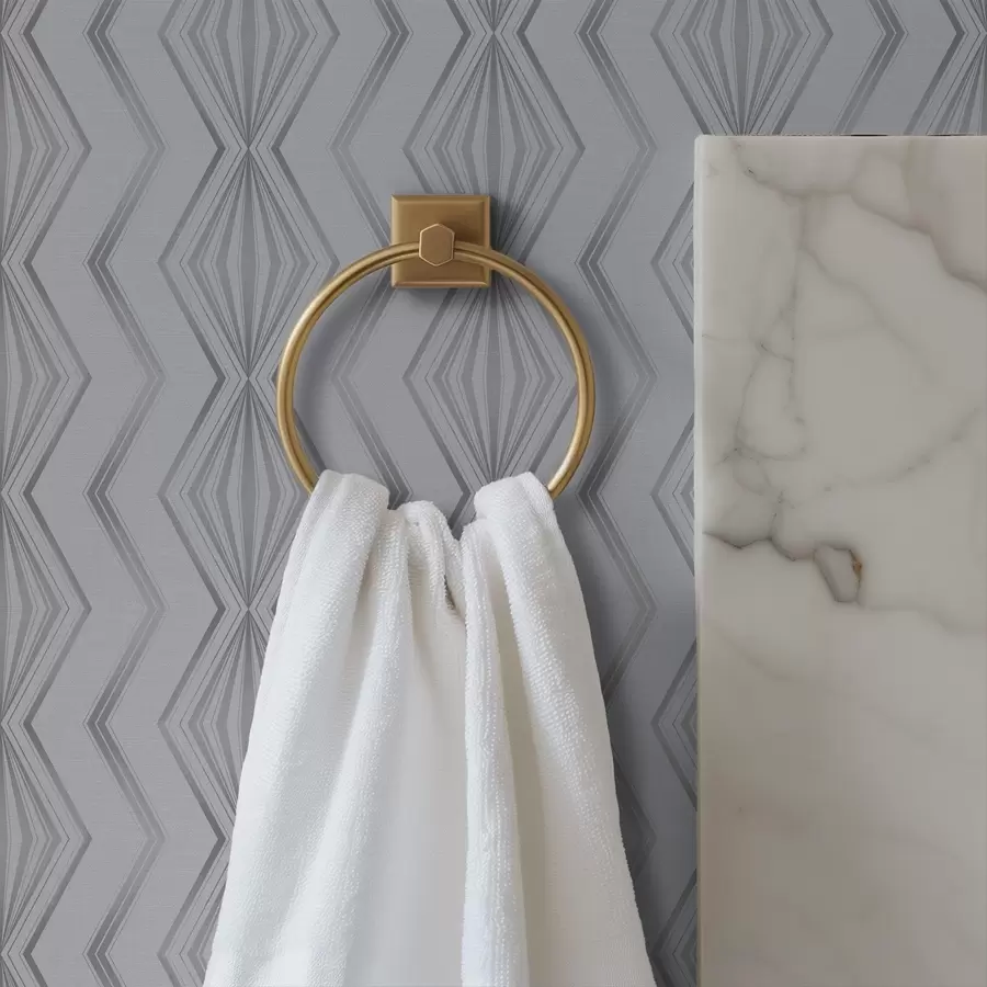 murales de pared Patrón geométrico de rombos gris claro a00973v2