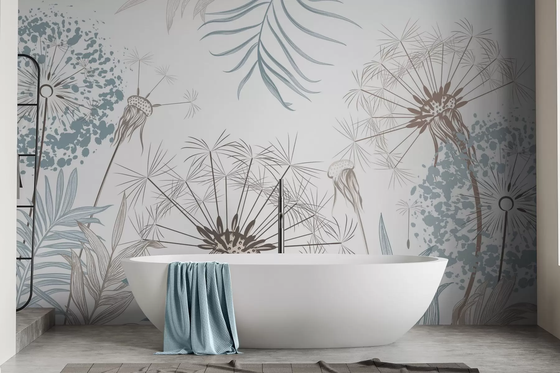 murales de pared Dientes de león entre el follaje w04942